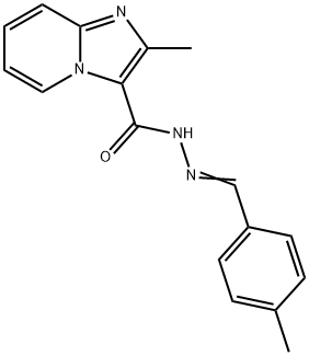 2-methyl-N'-(4-methylbenzylidene)imidazo[1,2-a]pyridine-3-carbohydrazide 구조식 이미지