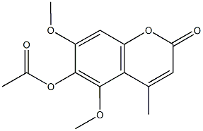 5,7-dimethoxy-4-methyl-2-oxo-2H-chromen-6-yl acetate 구조식 이미지