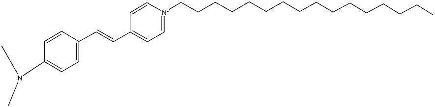 4-{2-[4-(dimethylamino)phenyl]vinyl}-1-hexadecylpyridinium Structure