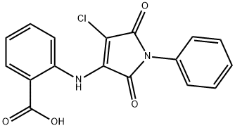 2-[(4-chloro-2,5-dioxo-1-phenyl-2,5-dihydro-1H-pyrrol-3-yl)amino]benzoic acid Structure