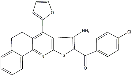 [8-amino-7-(2-furyl)-5,6-dihydrobenzo[h]thieno[2,3-b]quinolin-9-yl](4-chlorophenyl)methanone 구조식 이미지