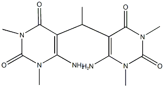 6-amino-5-[1-(6-amino-1,3-dimethyl-2,4-dioxo-1,2,3,4-tetrahydro-5-pyrimidinyl)ethyl]-1,3-dimethyl-2,4(1H,3H)-pyrimidinedione 구조식 이미지