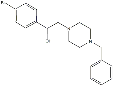 2-(4-benzyl-1-piperazinyl)-1-(4-bromophenyl)ethanol Structure