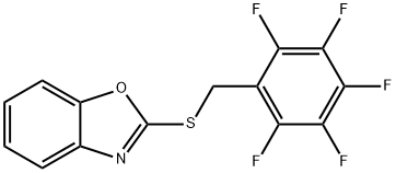 2-[(2,3,4,5,6-pentafluorobenzyl)sulfanyl]-1,3-benzoxazole 구조식 이미지