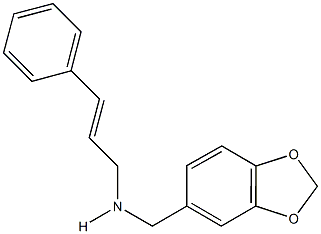 N-(1,3-benzodioxol-5-ylmethyl)-N-cinnamylamine Structure