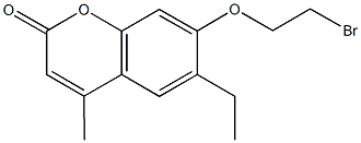 7-(2-bromoethoxy)-6-ethyl-4-methyl-2H-chromen-2-one 구조식 이미지