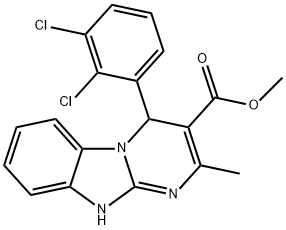 methyl 4-(2,3-dichlorophenyl)-2-methyl-1,4-dihydropyrimido[1,2-a]benzimidazole-3-carboxylate Structure