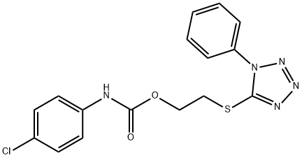 2-[(1-phenyl-1H-tetraazol-5-yl)thio]ethyl4-chlorophenylcarbamate 구조식 이미지