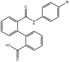 2'-[(4-bromoanilino)carbonyl][1,1'-biphenyl]-2-carboxylic acid 구조식 이미지