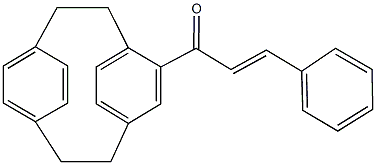 3-phenyl-1-tricyclo[8.2.2.2~4,7~]hexadeca-1(12),4,6,10,13,15-hexaen-5-yl-2-propen-1-one 구조식 이미지