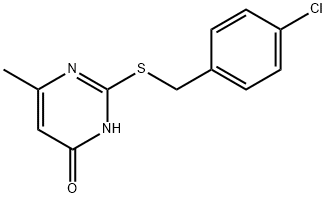 2-[(4-chlorobenzyl)sulfanyl]-6-methyl-4(3H)-pyrimidinone Structure