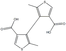 5,5'-dimethyl-4,4'-bithiophene-3,3'-dicarboxylic acid Structure