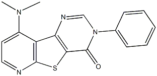 9-(dimethylamino)-3-phenylpyrido[3',2':4,5]thieno[3,2-d]pyrimidin-4(3H)-one 구조식 이미지