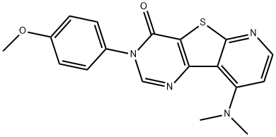 9-(dimethylamino)-3-(4-methoxyphenyl)pyrido[3',2':4,5]thieno[3,2-d]pyrimidin-4(3H)-one Structure