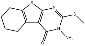 3-amino-2-(methylsulfanyl)-5,6,7,8-tetrahydro[1]benzothieno[2,3-d]pyrimidin-4(3H)-one Structure