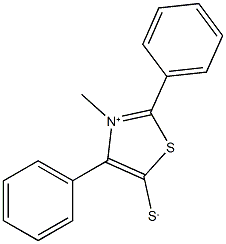 3-methyl-2,4-diphenyl-1,3-thiazol-3-ium-5-thiolate Structure