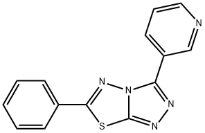 6-phenyl-3-pyridin-3-yl[1,2,4]triazolo[3,4-b][1,3,4]thiadiazole 구조식 이미지