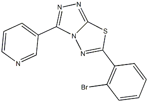 6-(2-bromophenyl)-3-(3-pyridinyl)[1,2,4]triazolo[3,4-b][1,3,4]thiadiazole 구조식 이미지