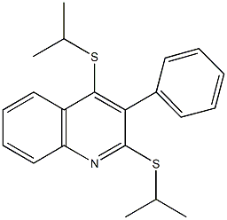 2,4-bis(isopropylsulfanyl)-3-phenylquinoline Structure