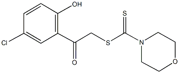 2-(5-chloro-2-hydroxyphenyl)-2-oxoethyl 4-morpholinecarbodithioate Structure