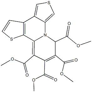 tetramethyl 8H-dithieno[2,3-a:3,4-c]quinolizine-8,9,10,11-tetracarboxylate Structure