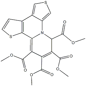 tetramethyl 8H-dithieno[2,3-a:3,4-c]quinolizine-8,9,10,11-tetracarboxylate 구조식 이미지