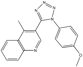 3-[1-(4-methoxyphenyl)-1H-tetraazol-5-yl]-4-methylquinoline 구조식 이미지