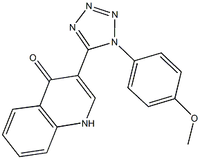 3-[1-(4-methoxyphenyl)-1H-tetraazol-5-yl]-4(1H)-quinolinone 구조식 이미지