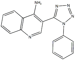 3-(1-phenyl-1H-tetraazol-5-yl)-4-quinolinamine Structure