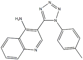 3-[1-(4-methylphenyl)-1H-tetraazol-5-yl]-4-quinolinylamine 구조식 이미지