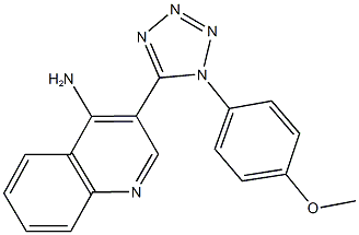 3-[1-(4-methoxyphenyl)-1H-tetraazol-5-yl]-4-quinolinamine 구조식 이미지