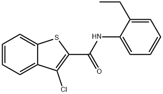 3-chloro-N-(2-ethylphenyl)-1-benzothiophene-2-carboxamide Structure