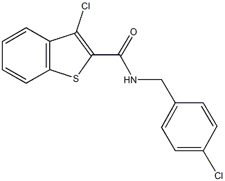 3-chloro-N-(4-chlorobenzyl)-1-benzothiophene-2-carboxamide Structure