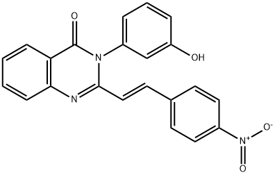 2-(2-{4-nitrophenyl}vinyl)-3-(3-hydroxyphenyl)-4(3H)-quinazolinone Structure