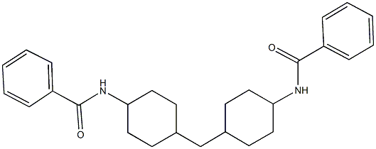 N-(4-{[4-(benzoylamino)cyclohexyl]methyl}cyclohexyl)benzamide 구조식 이미지