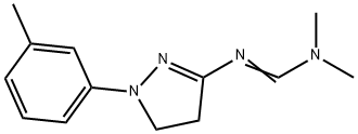 N,N-dimethyl-N'-[1-(3-methylphenyl)-4,5-dihydro-1H-pyrazol-3-yl]imidoformamide Structure