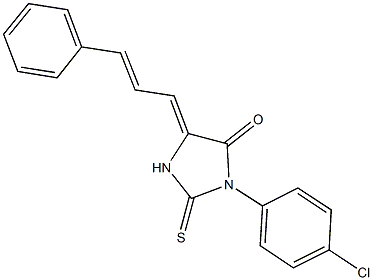 3-(4-chlorophenyl)-5-(3-phenyl-2-propenylidene)-2-thioxo-4-imidazolidinone Structure