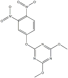 2-{3,4-bisnitrophenoxy}-4,6-dimethoxy-1,3,5-triazine Structure