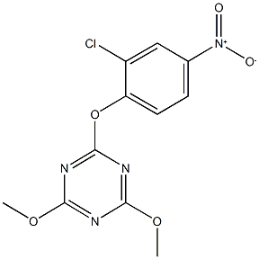 2-{2-chloro-4-nitrophenoxy}-4,6-dimethoxy-1,3,5-triazine 구조식 이미지