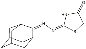 2-(tricyclo[3.3.1.1~3,7~]dec-2-ylidenehydrazono)-1,3-thiazolidin-4-one 구조식 이미지