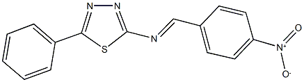 2-({4-nitrobenzylidene}amino)-5-phenyl-1,3,4-thiadiazole Structure