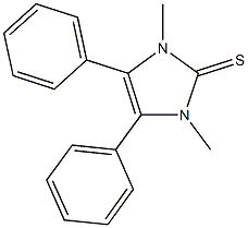 1,3-dimethyl-4,5-diphenyl-1,3-dihydro-2H-imidazole-2-thione 구조식 이미지