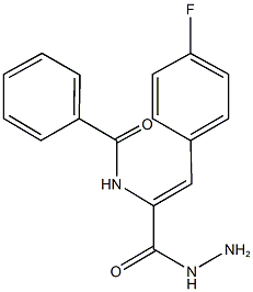 N-[2-(4-fluorophenyl)-1-(hydrazinocarbonyl)vinyl]benzamide 구조식 이미지