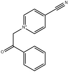 4-cyano-1-(2-oxo-2-phenylethyl)pyridinium Structure