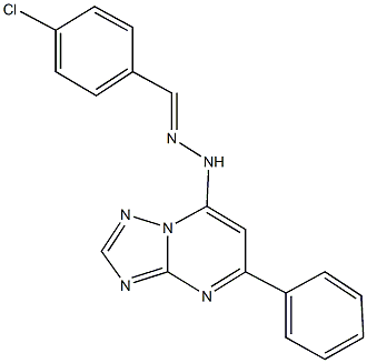 4-chlorobenzaldehyde (5-phenyl[1,2,4]triazolo[1,5-a]pyrimidin-7-yl)hydrazone Structure