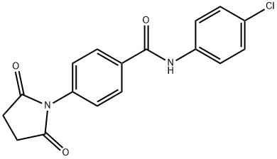 N-(4-chlorophenyl)-4-(2,5-dioxopyrrolidin-1-yl)benzamide 구조식 이미지