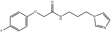 2-(4-fluorophenoxy)-N-[3-(1H-imidazol-1-yl)propyl]acetamide 구조식 이미지