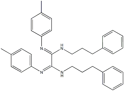 N'~1~,N'~2~-bis(4-methylphenyl)-N~1~,N~2~-bis(3-phenylpropyl)ethanediimidamide 구조식 이미지