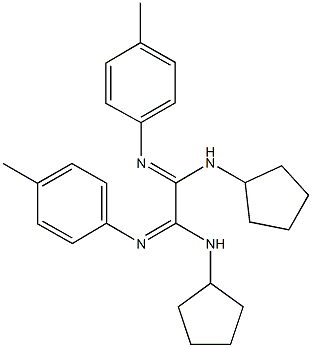 N~1~,N~2~-dicyclopentyl-N'~1~,N'~2~-bis(4-methylphenyl)ethanediimidamide 구조식 이미지