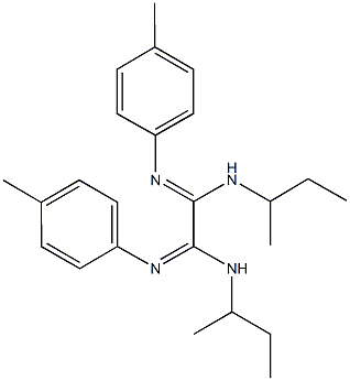 N~1~,N~2~-di(sec-butyl)-N'~1~,N'~2~-bis(4-methylphenyl)ethanediimidamide 구조식 이미지